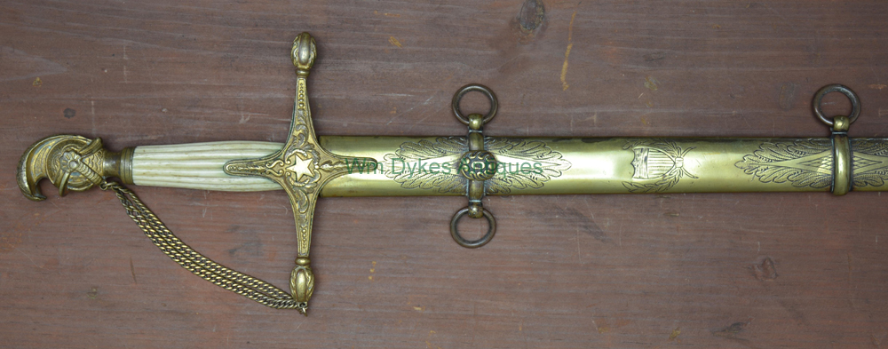 19th Century US Navy Brass-hilted Officer's Sword - Horstmann